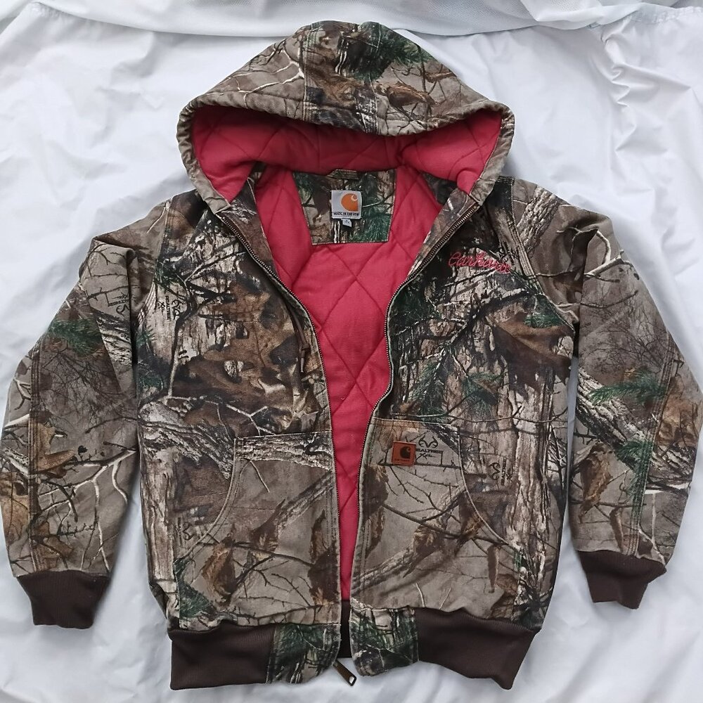 Carhartt Women's Camo Pink Lined Winter Coat Size Small